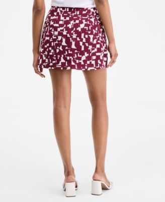 Women's Geo Puzzle Print A-Line Mini Skirt, Exclusively at Macy's