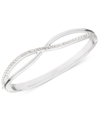 Anne Klein - Gold-Tone Crystal Crisscross Bangle Bracelet