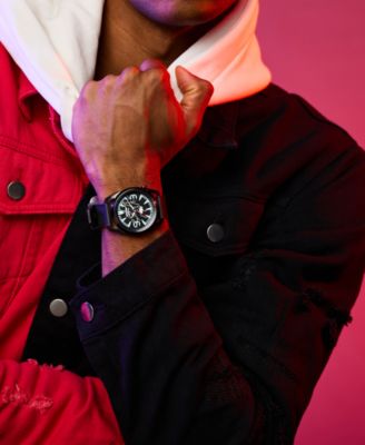 Eco-Drive Men's Marvel Venom Lethal Protector Black Polyurethane Strap Watch 42mm Box Set