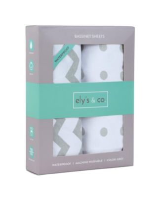 Baby Fitted Waterproof Bassinet Sheet 100% Combed Jersey Cotton