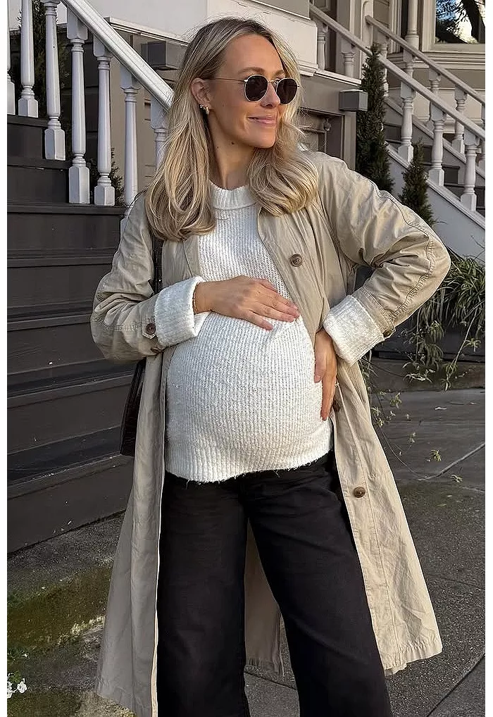 Maternity Black Wide Leg Raw Hem Jeans - thumbnail 6