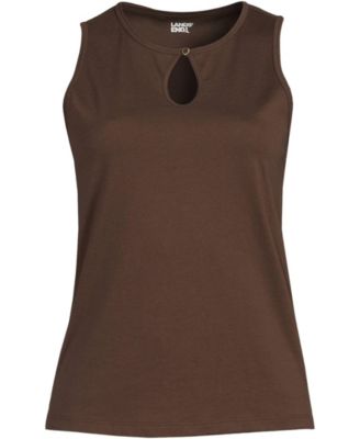 Plus Size Supima Keyhole Tank
