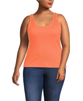 Plus Size Pointelle Rib UNeck Tank