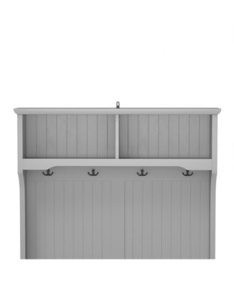 Hall Tree with Storage, Bench, & Coat Rack (Grey)