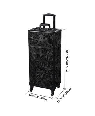 3-Piece Makeup Train Cases Cosmetic Organizer Kit Wheel CB Dusk