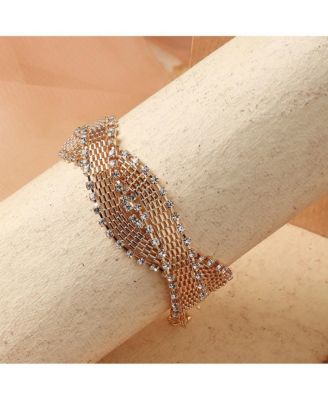 -Plated Contemporary Mesh Bracelet