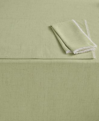 French Perle 70" Round Pistachio Tablecloth