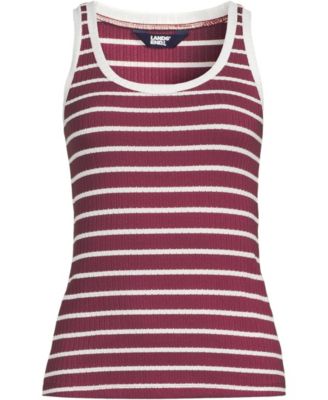 Women's Pointelle Rib UNeck Tank
