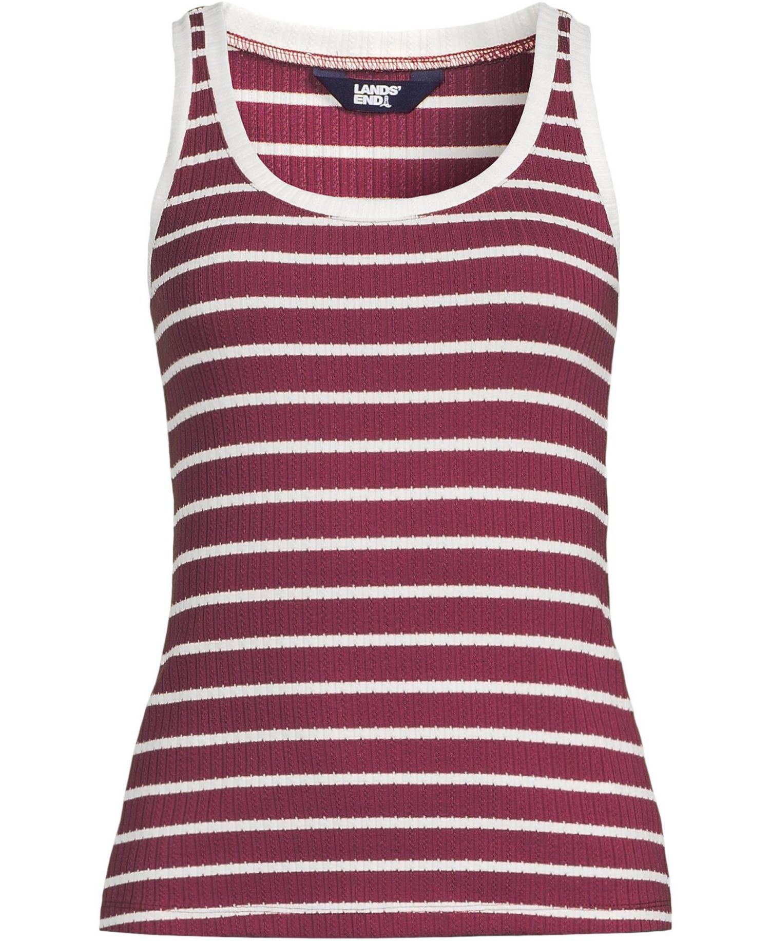 Women's Pointelle Rib UNeck Tank