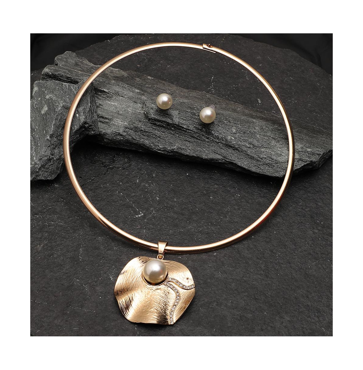 Sohi Gold-plated Pearl Jewellery Set