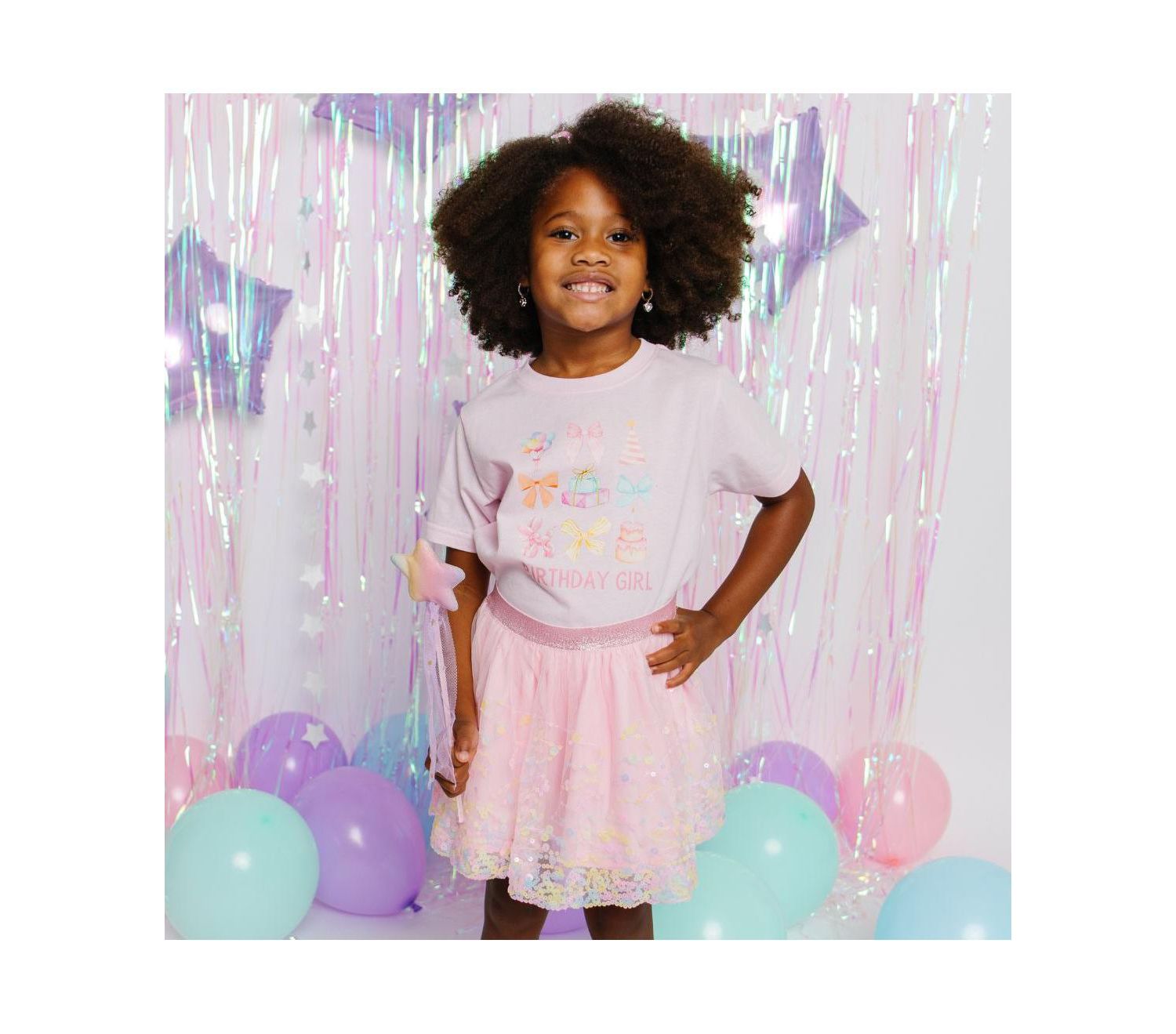 Baby Girls Birthday Cutie Short Sleeve T-Shirt