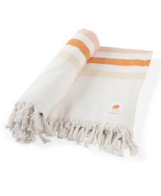 Oceanside Washable Cotton Beach Blanket, 66" x 80"