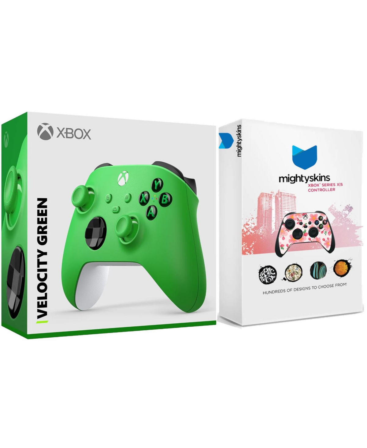 Xbox Wireless Controller for Series X, Series S, Windows with MightySkins Custom Skin Code - Gold Shadow - Velocity green