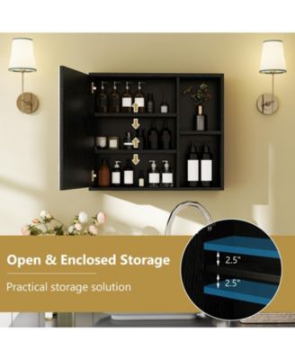 Bathroom Medicine Cabinet with Single Mirror Door