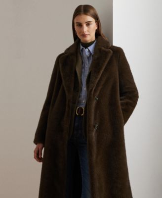 Women's Faux-Fur Single-Breasted Coat