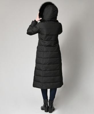 Women's Faux-Fur-Trim Maxi Puffer Coat