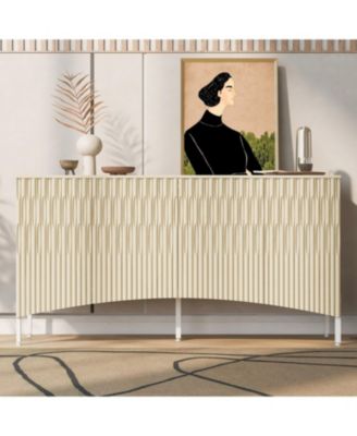 Curved Door Sideboard - Elegant Storage for Living Spaces
