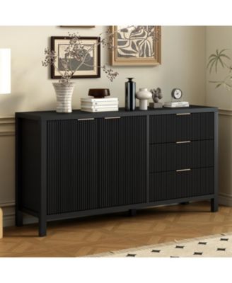 Minimalist Wave Sideboard - Entryway/Living Room Storage