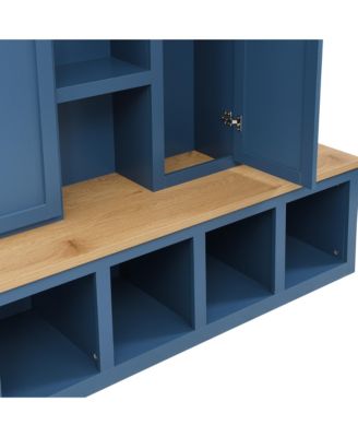 Farmhouse Hall Tree with Bench & Storage