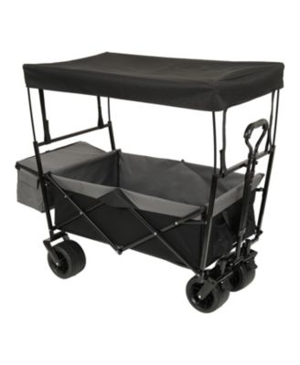 Collapsible Wagon with Canopy & All-Terrain Wheels