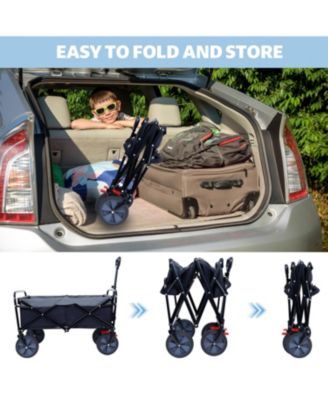 Collapsible Wagon Cart - 150L, 360lbs Capacity