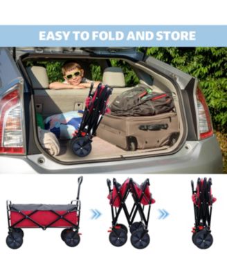 Collapsible Wagon Cart - 150L, 360lbs Capacity