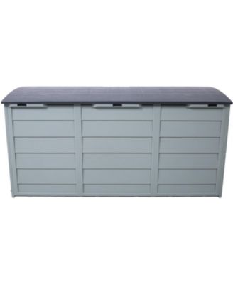 75 Gallon Resin Deck Box - Outdoor Storage with Wheels