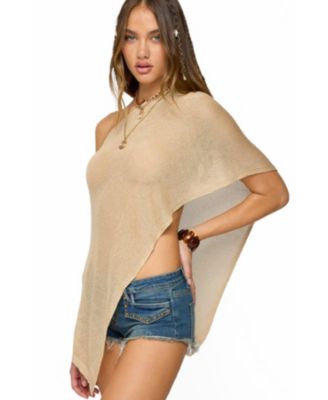 Women's Azalia Asymmetric Knit Poncho