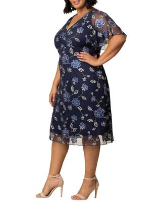 Plus Size Sonnet Embroidered Cocktail Dress