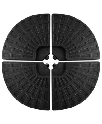 4 Pieces Round Cantilever Umbrella Base with Carry Handles for Garden