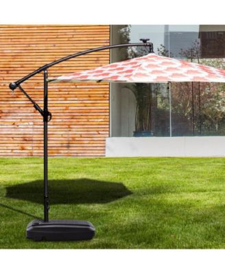 60L Plastic Weighted Fill Water Sand Wheel Patio Umbrella Base