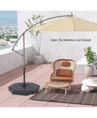 4 Pieces Patio Cantilever Offset Umbrella Weights Base Plate Set