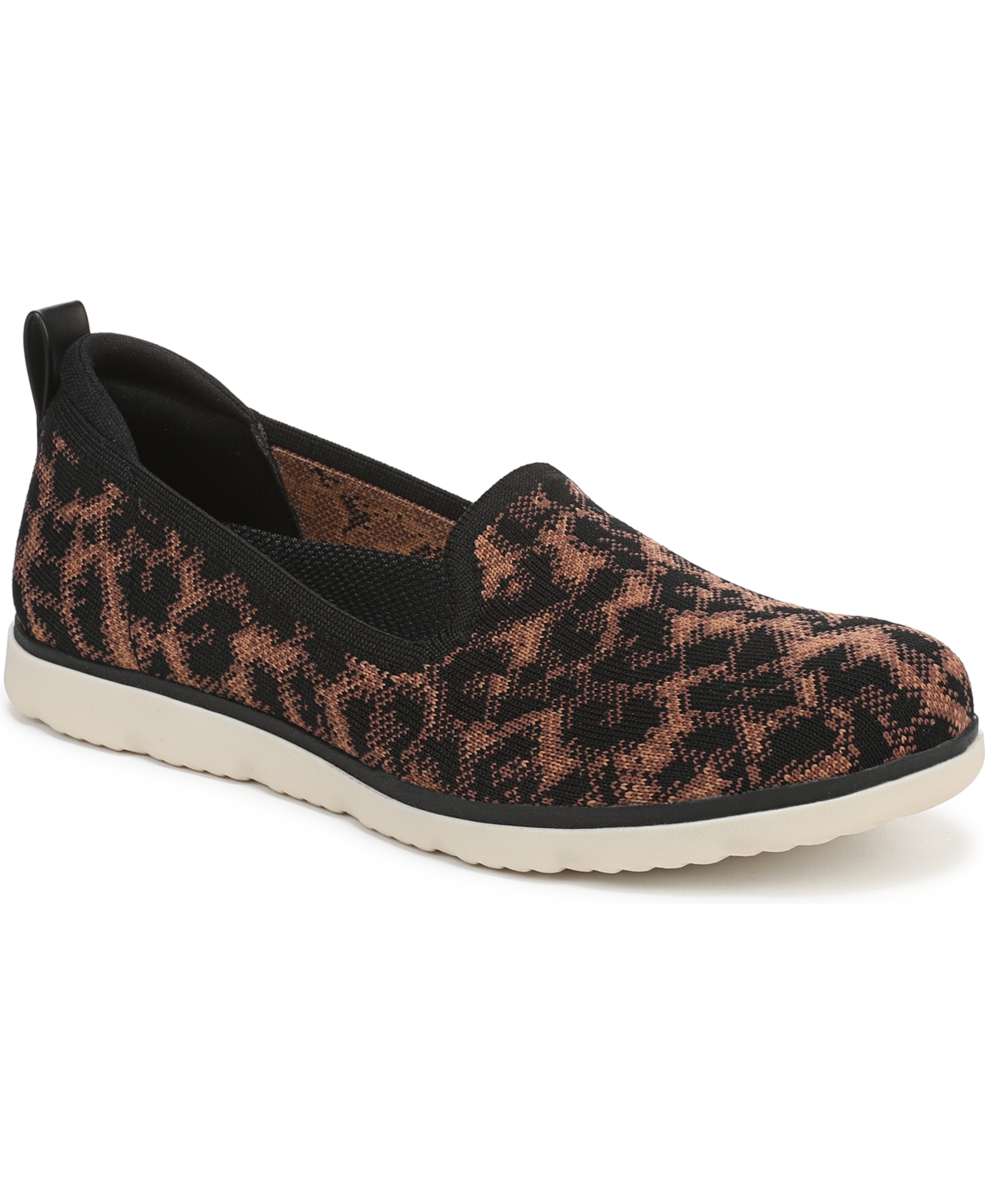 Women's Effortless Washable Slip On Shoes - Black/Black Knit Fabric