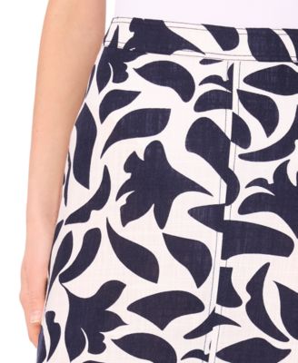 Women's Printed Seamed Maxi Skirt