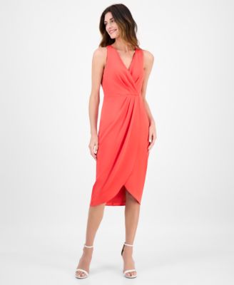 Anne Klein - Women's Sleeveless Tulip-Hem Midi Dress