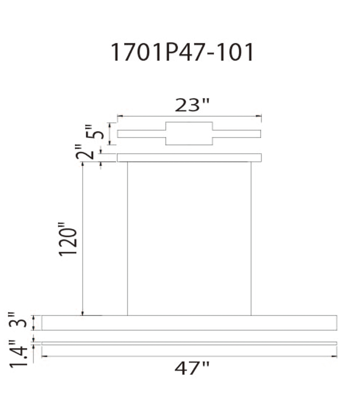 Cwi Lighting 47" Metal Pienza Led Integrated Chandelier