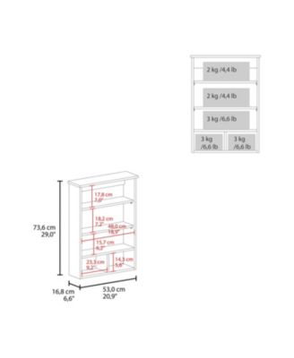 1Pc 5 Shelves, Mirrored Door & Space-Saving Design Medicine Cabinet