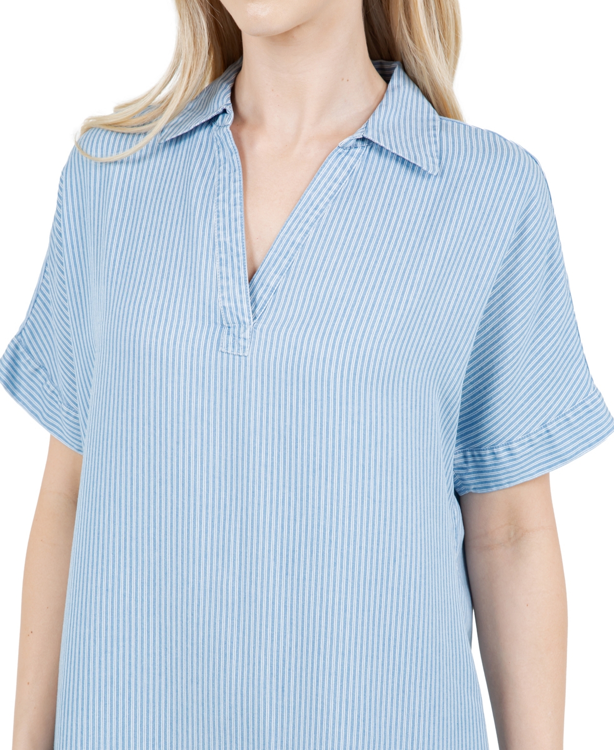 Fever Women's Collared Short Sleeve Dress In Multi