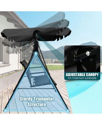 Outdoor Porch Swing Canopy Patio Swing Chair 3 Person Canopy Hammock