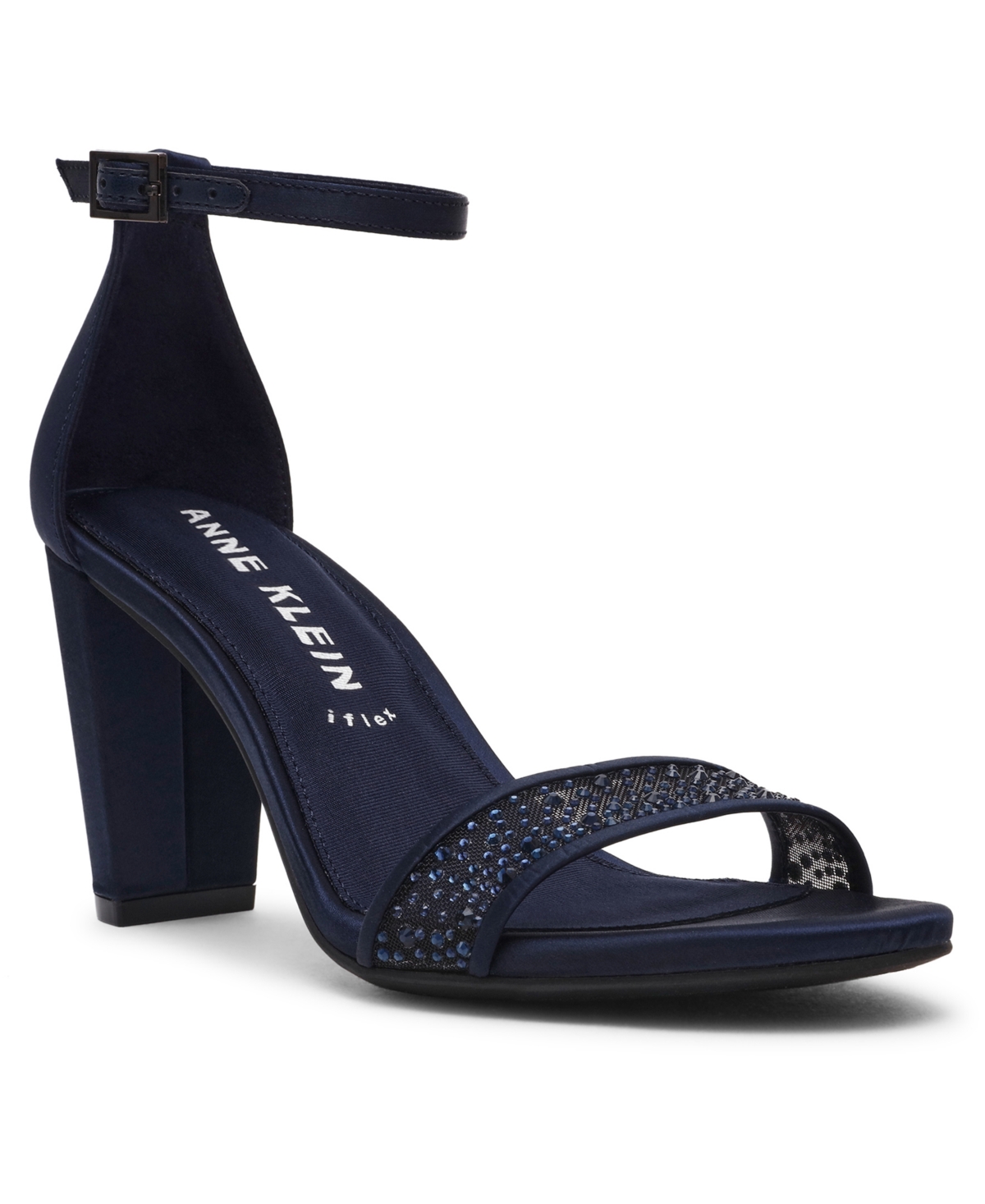 Women's Kourtney Two Piece Block Heel Dress Sandals - Navy