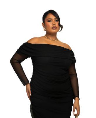 Women's Bardot Ruched Midaxi Dress