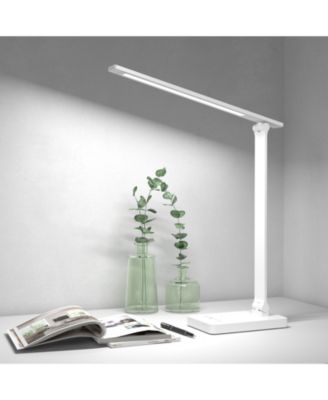 LED Desk Lamp with 9.5W 750LM Metal Touch Control , 5 Color Modes 5 Brightness Level, Eye Caring  For Reading, Crafts, School Supplies, White