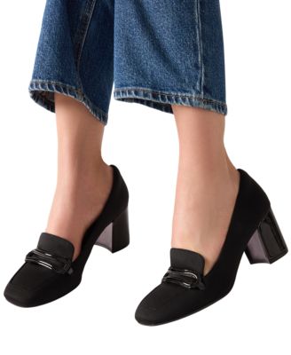 Women's Toni Stretch Block Heel Tailored Pumps