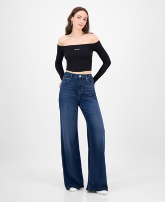 GUESS - Women's Bellflower Wide-Leg Jeans