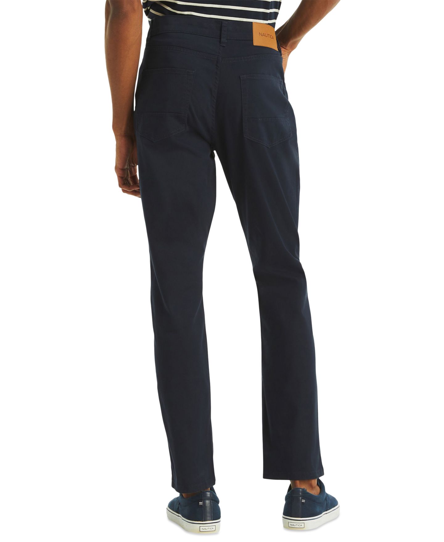 Мужские брюки Nautica Straight-Fit Stretch 5 Pocket, цвет: Тёмный синий — фото 2