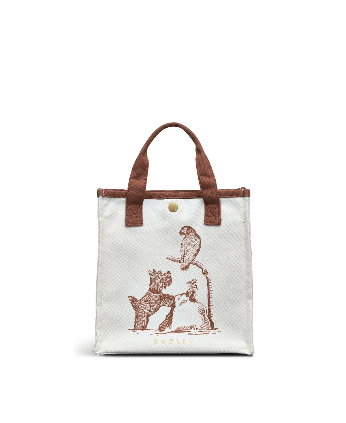Toile Small Open Top Tote Bag - Natural
