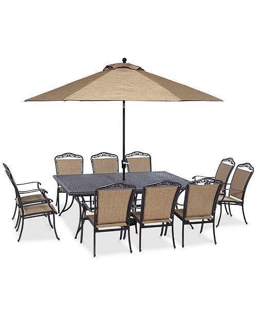 Furniture Beachmont II Outdoor 11Pc. Dining Set (84" x 60" Dining