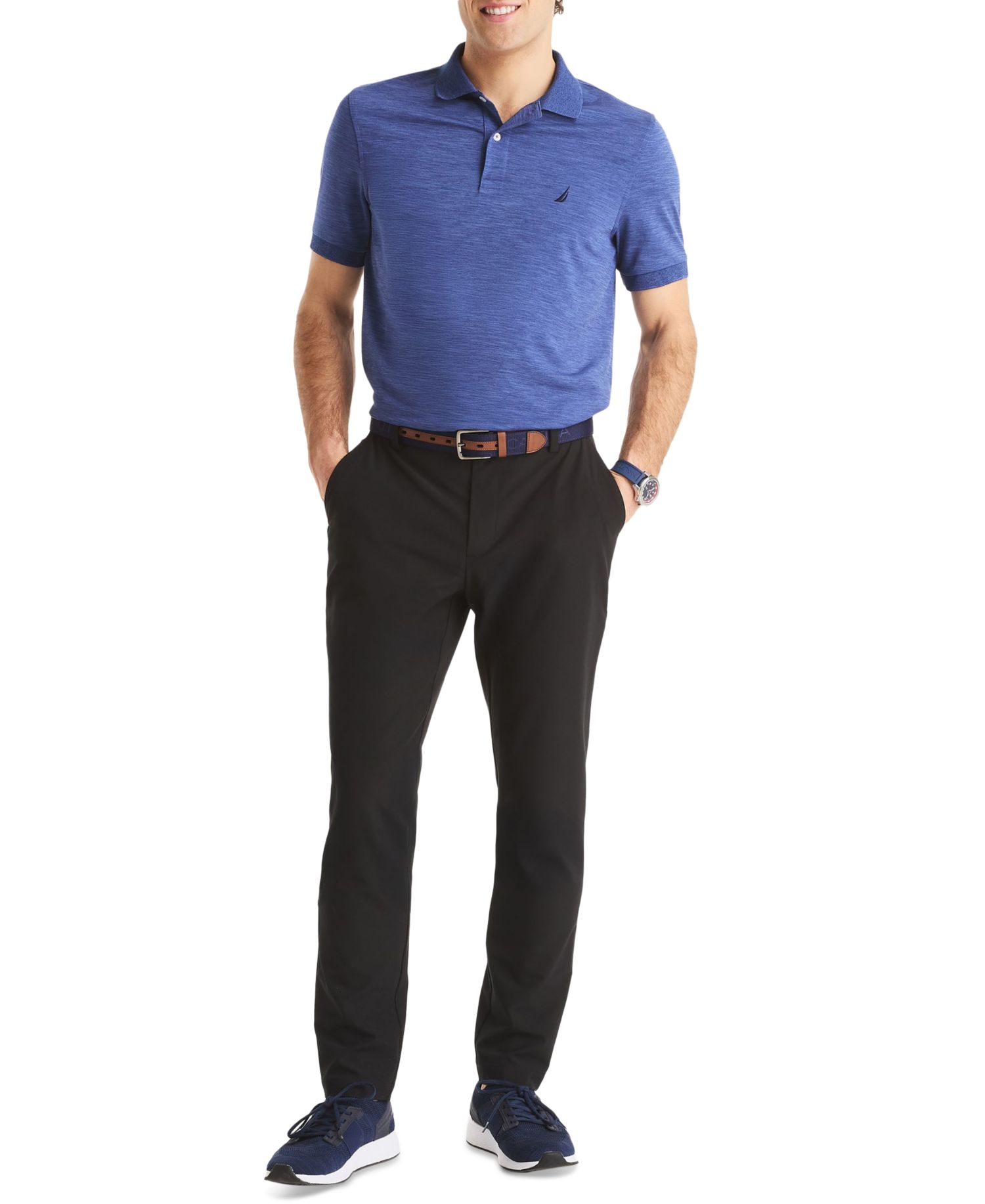Men's Signature Slim-Fit Flat-Front Performance Pants