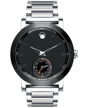 Movado Men's Swiss Museum Sport Motion Stainless Steel Bracelet Smart watch 44mm 0660001