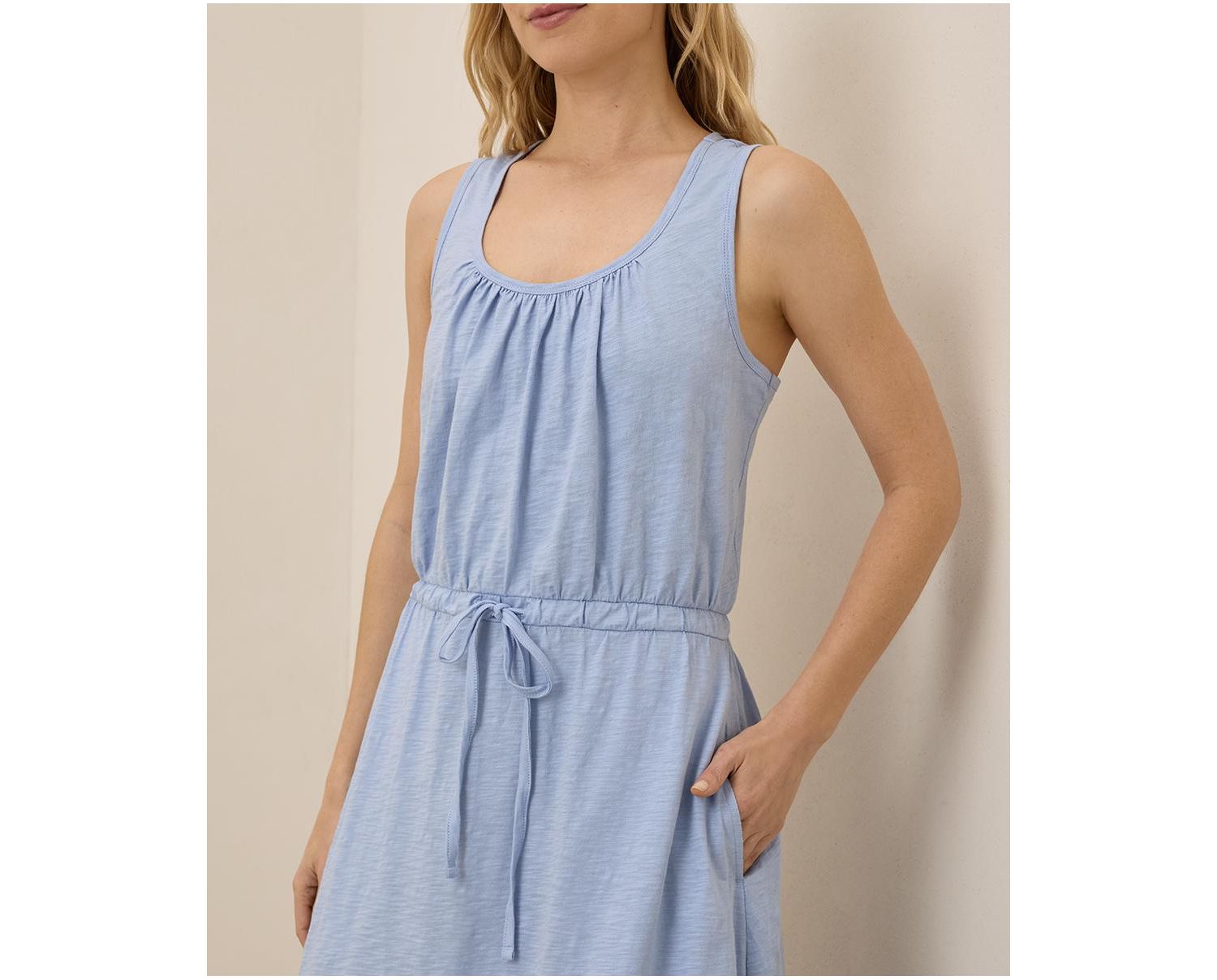 Women's Organic Cotton Relaxed Slub Tank Maxi Dress